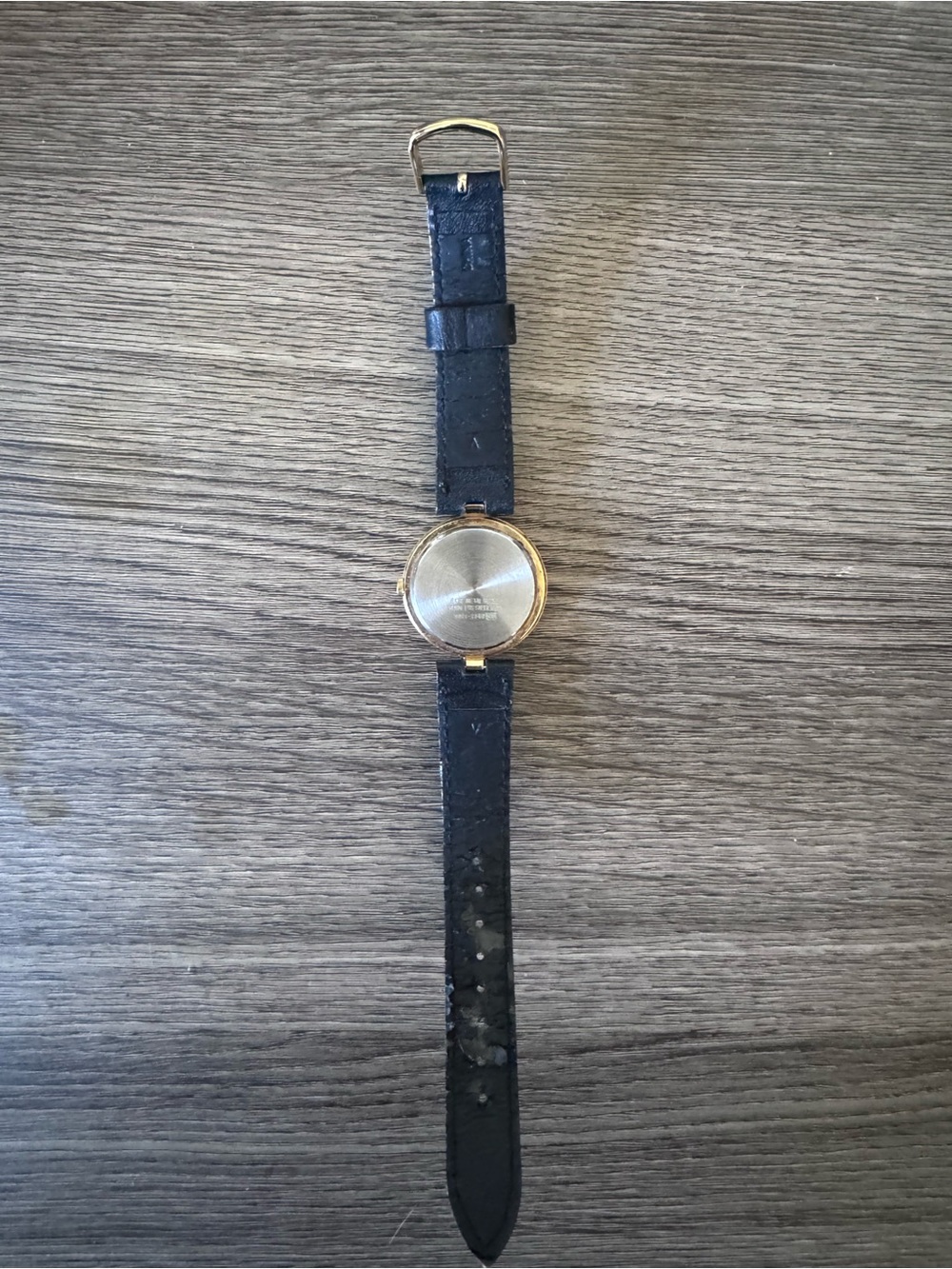 Lorus Mickey Mouse Gold-Tone Wristwatch with Black Leather Strap - Picture 4 of 5